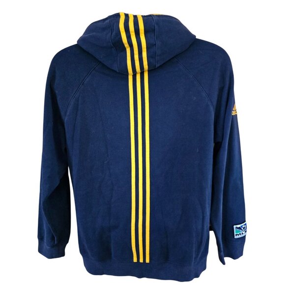 Adidas LA Galaxy Navy & Gold Hoodie Sweatshirt M MLS soccer football - Picture 2 of 8